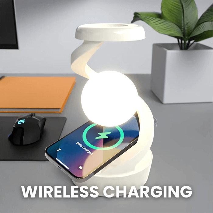 Rotating Moon Lamp | Wireless Charger