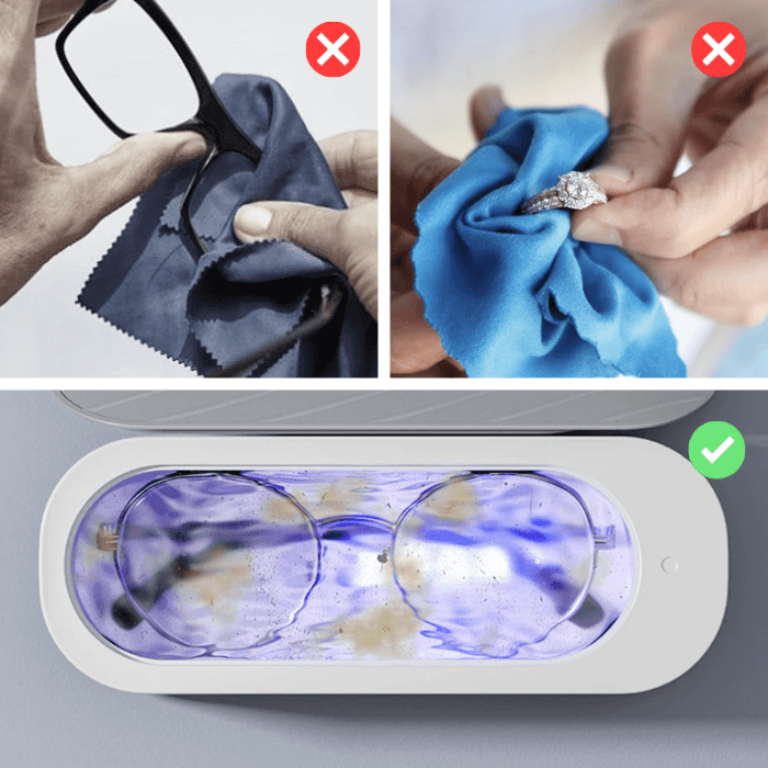 Ultrasonic Cleaner | Glasses | Watches | Jewelry | Brushes | Razors