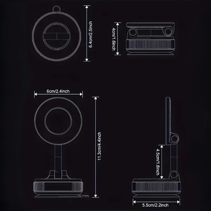 Vacuum Suction Phone Holder